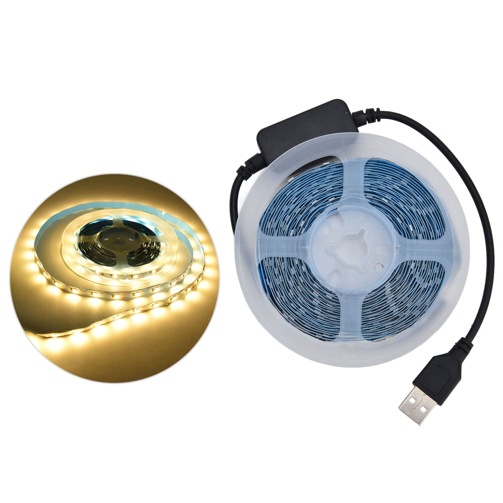 Motion Sensor LED Light Strip - 2M Warm White Under Bed Lighting for Stairs, Wardrobe, Closet & Cabinet | Energy-Efficient Bedroom Night Lights with Adhesive Tape | Perfect for Home Safety & Decoration