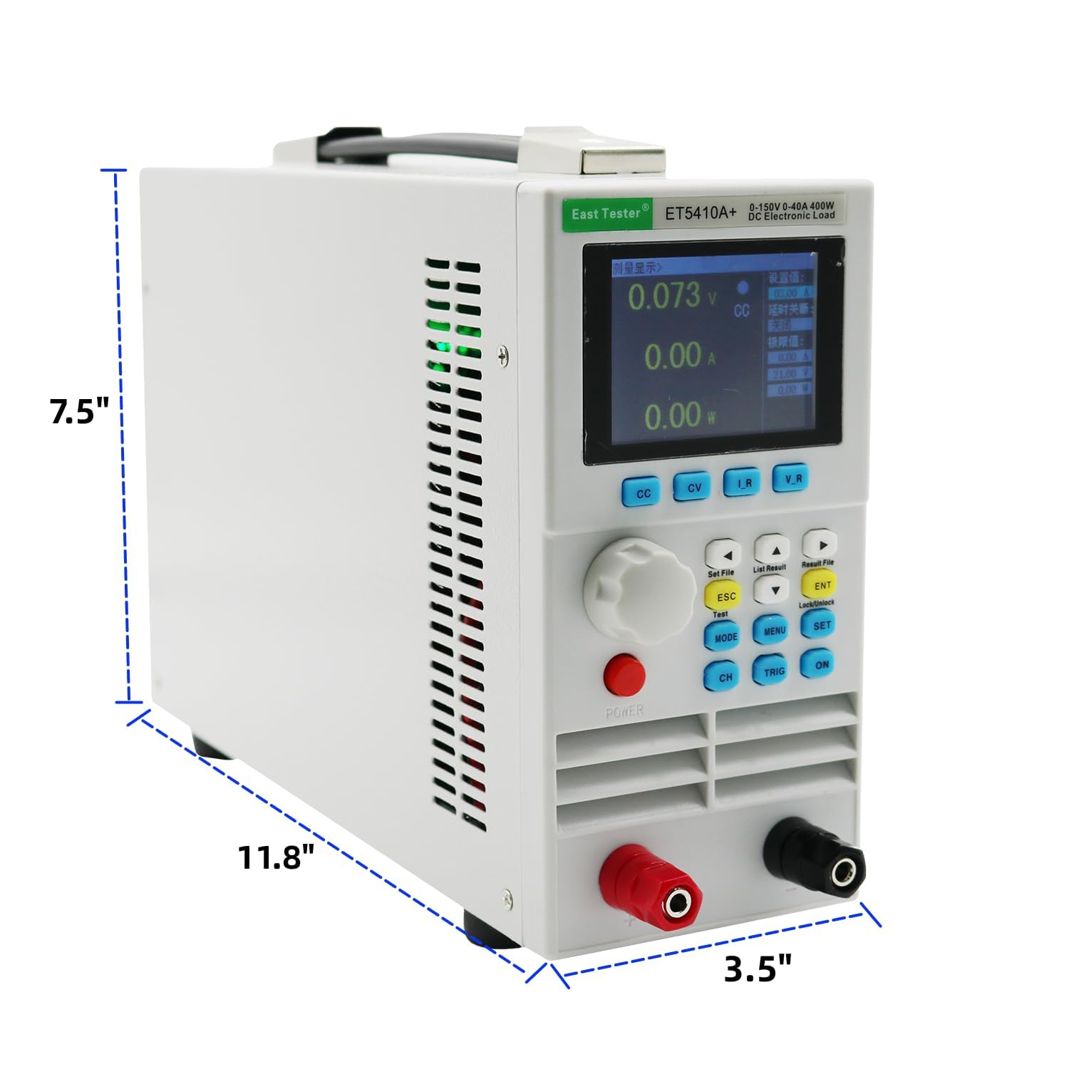 Programmable DC Electronic Load Tester ET54A+ - Battery Capacity Tester with Constant Current/Voltage for Power Supply, USB Charger, Switch Testing - Ideal for Lab, DIY Electronics, and Power Device Maintenance