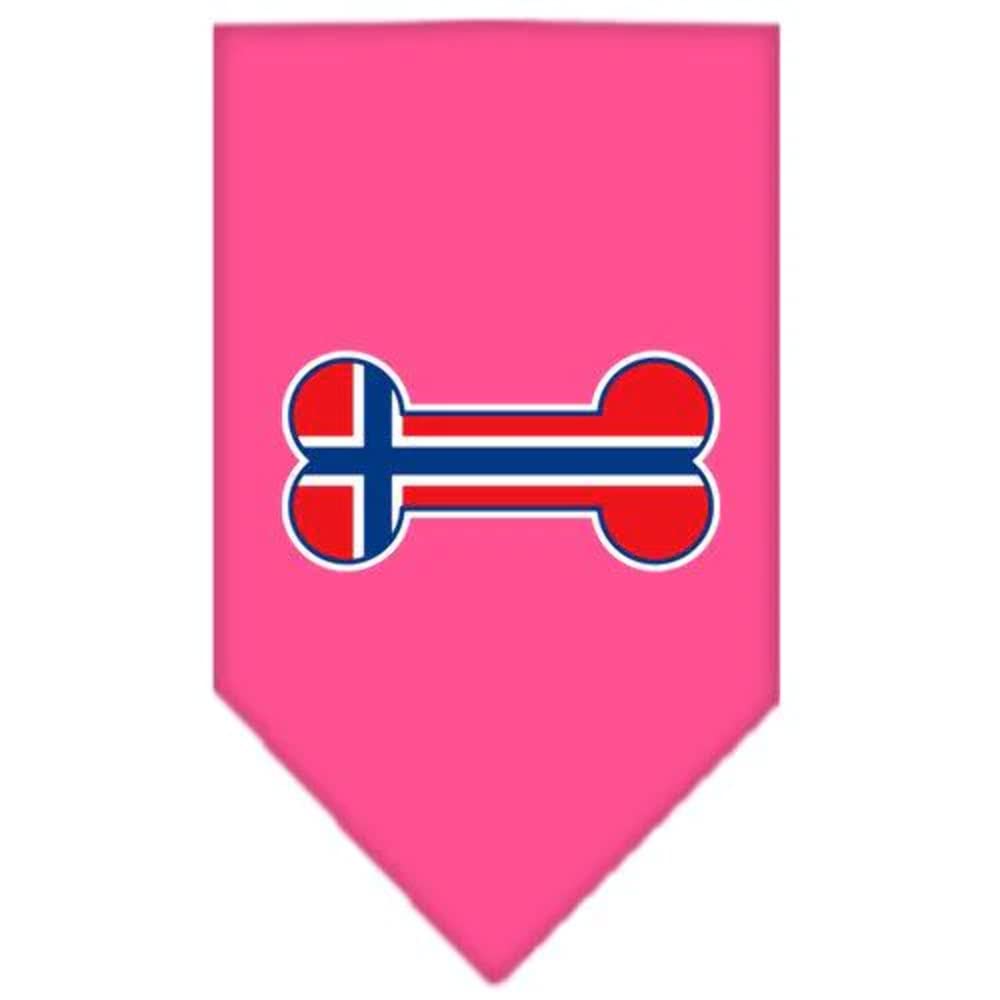 Bone Shaped Norway Flag Pet Bandana - Lime Green Small Dog Bandana for Norwegian Dog Lovers - Perfect for National Day Celebrations, Pet Photos & Daily Walks