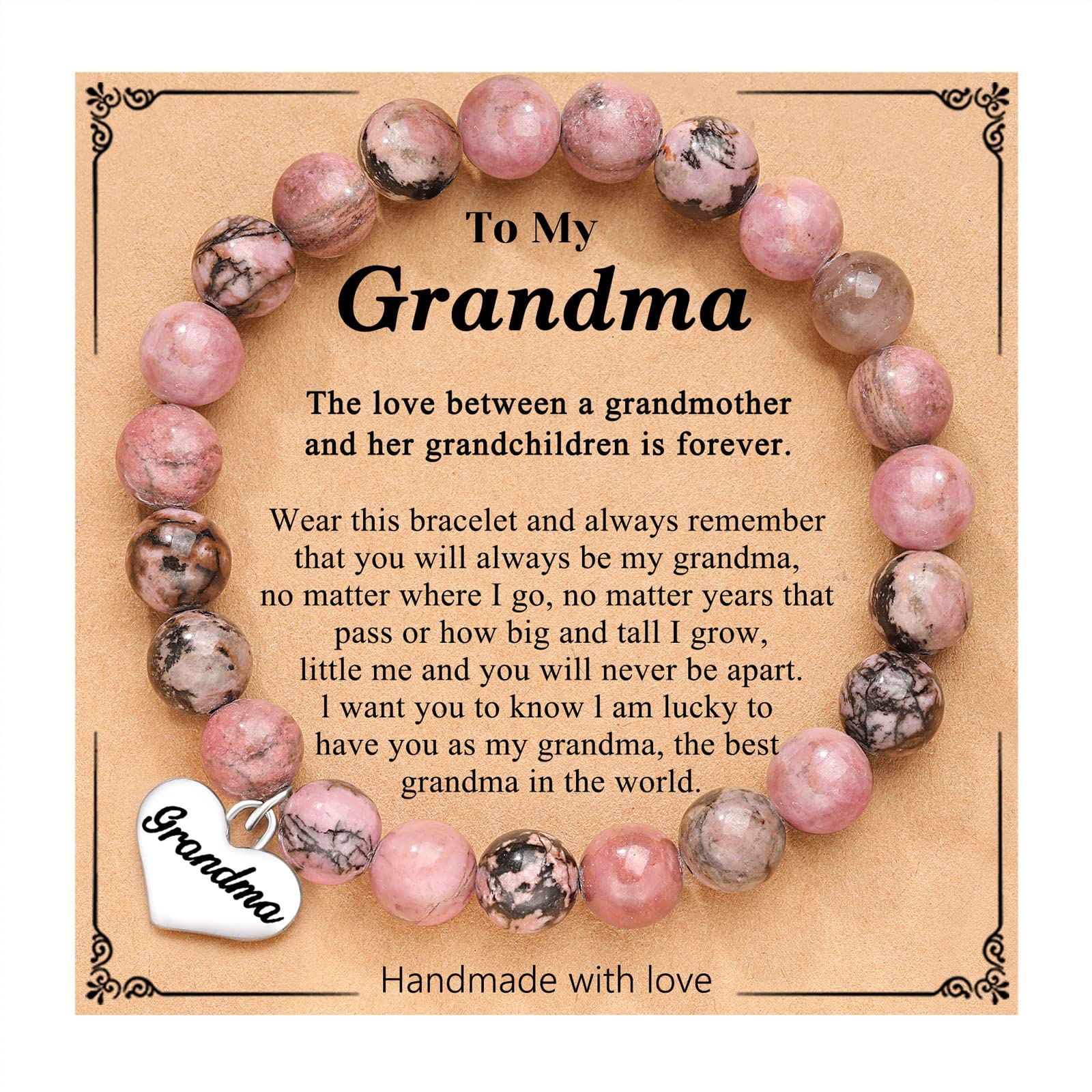 Heart Charm Bracelet for Women, Nana, Grandma, Mom, Daughter, Best Friend, Sister - Perfect Birthday, Christmas, Valentine's Day Gift for Teen Girls & Women - Ideal for Everyday Wear, Special Occasions, and Thoughtful Gestures