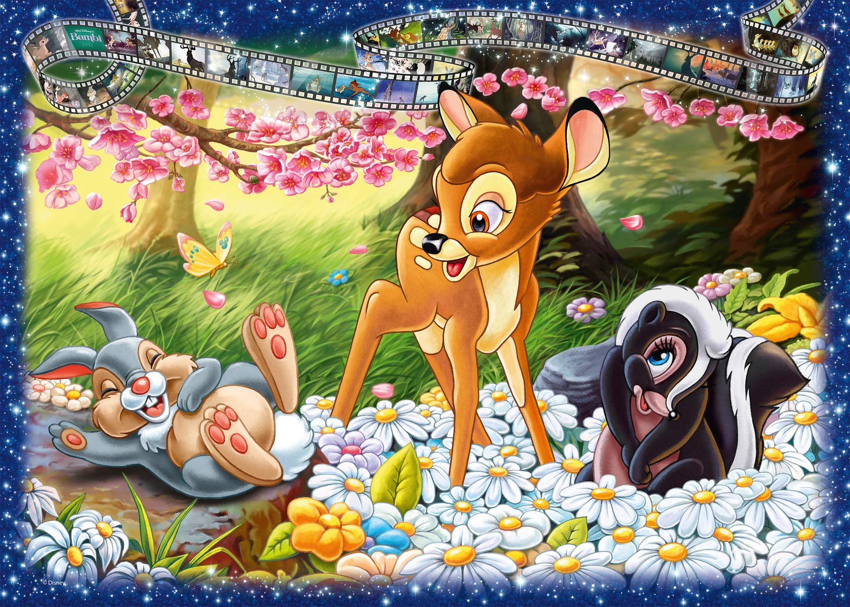 Ravensburger 1000-Piece Bambi Disney Puzzle for Adults - Premium Jigsaw Puzzle with Glue for Framing, 70x50cm - Perfect for Family Game Nights, Home Decor & Disney Collectors