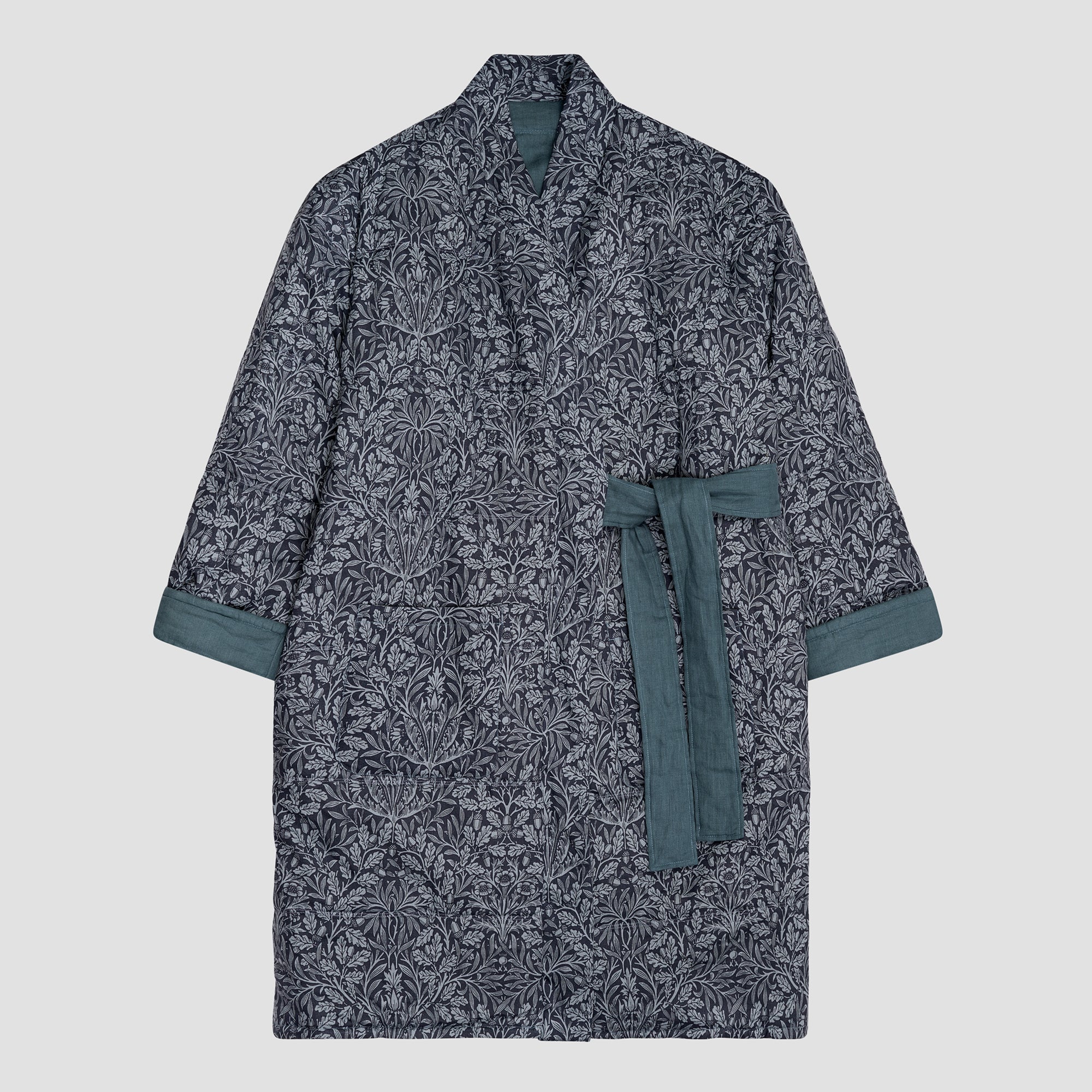 River Wandle Pure Acorn Linen Housecoat - Soft & Breathable Loungewear for Women - Perfect for Relaxing at Home or Spa Days
