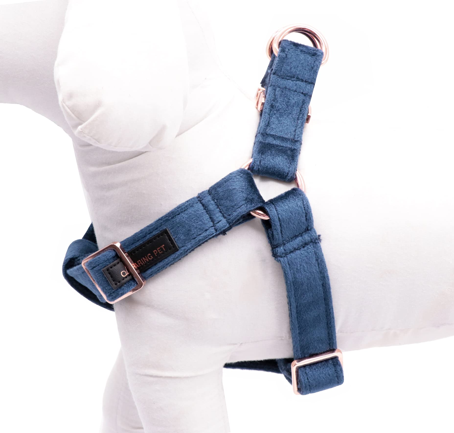 ARING PET Velvet Dog Harness No Pull Adjustable Soft Vest for Small Dogs - Navy Blue - Perfect for Walking, Training & Outdoor Adventures (Pack of 1)