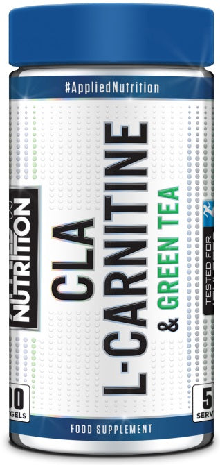 Applied Nutrition CLA L-Carnitine & Green Tea Extract 100 Softgels – Weight Management & Energy Support Supplement for Fitness & Active Lifestyle