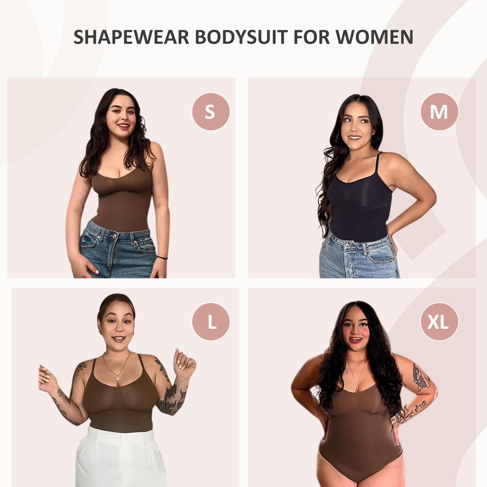 FeelinGirl High Waist Shapewear Bodysuit for Women - Tummy Control, Seamless Sculpting, Waist Trainer - Perfect for Wedding, Party & Everyday Wear