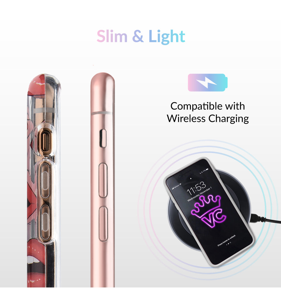 Stylish Red Lips Design Shockproof iPhone Case - Trendy & Durable Phone Cover for iPhone 11/12/13/14/15 Pro Max - Perfect for Fashion Lovers & Daily Protection