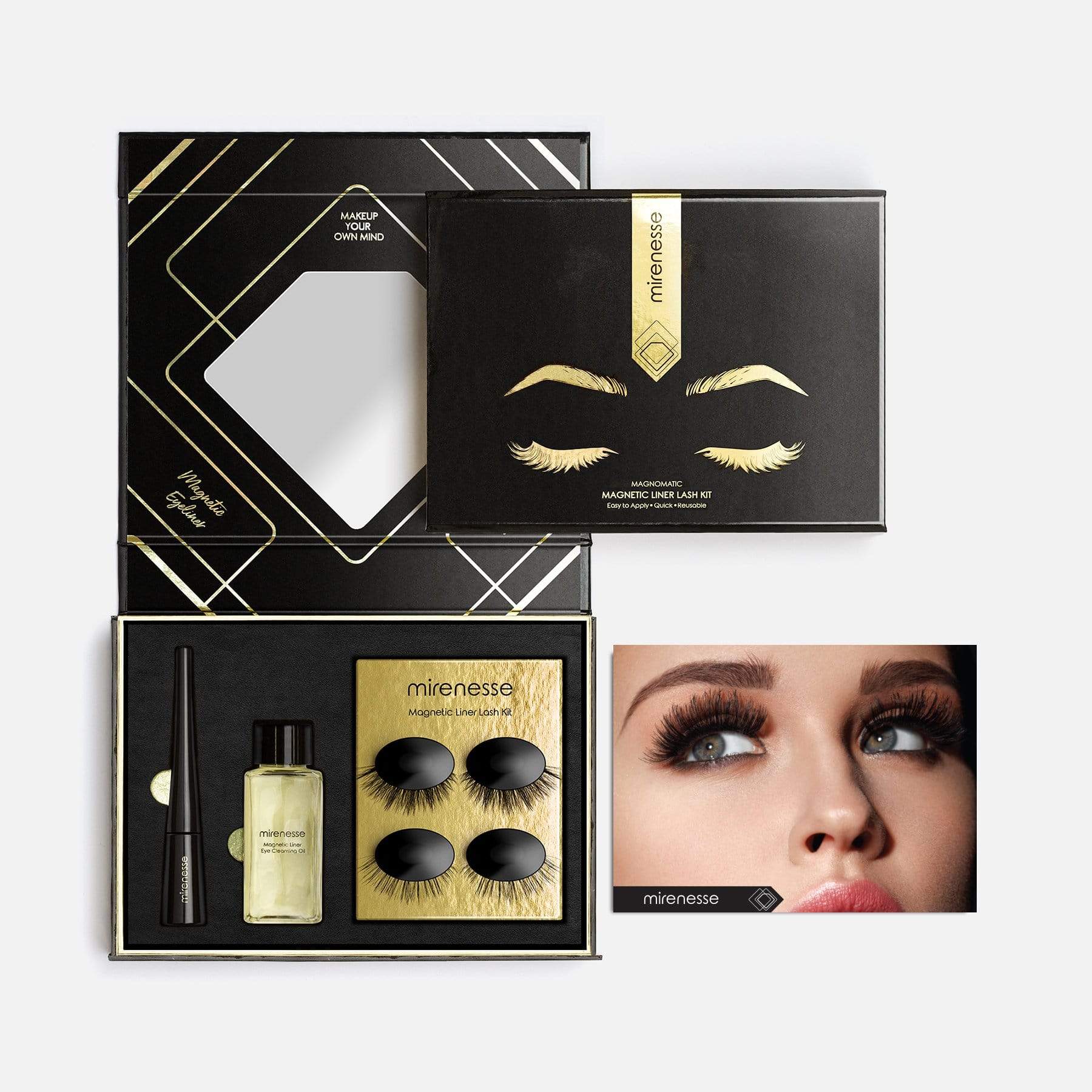Magnomatic Magnetic Eyeliner & Lash Kit with Bonus Natural Taylor Lashes - Long Lasting Vegan Eyeliner for Magnetic Eyelash Extensions - Perfect for Weddings, Parties & Special Occasions