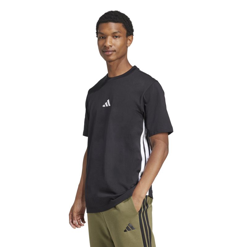 Adidas Men's Essentials 3-Stripes Cotton Jersey T-Shirt - Casual Comfort Fit for Everyday Wear, Gym & Street Style