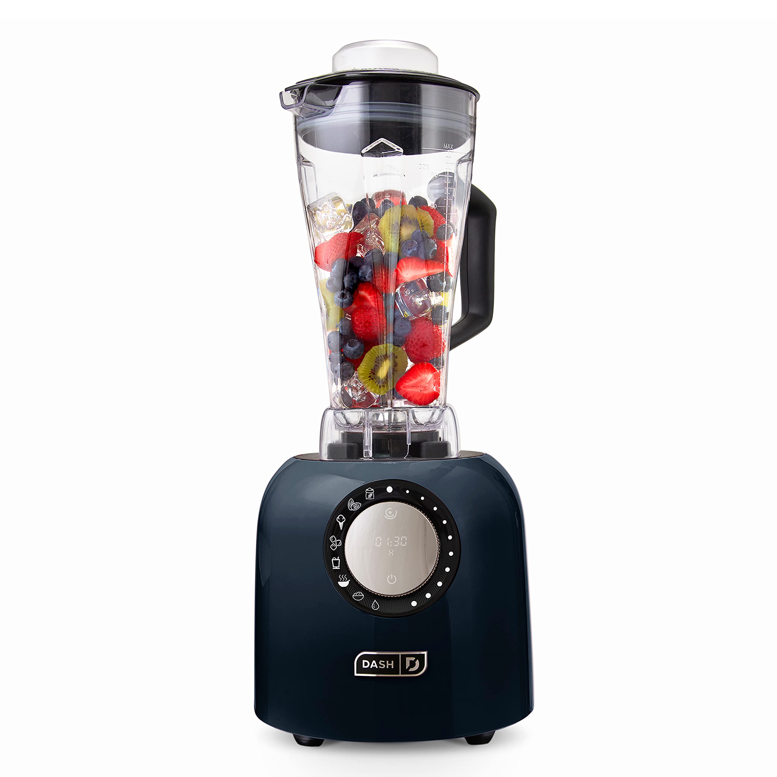 Dash Chef Series Deluxe Digital 64 oz Countertop Blender with Stainless Steel Blades - Tritan Blending Jug, Tablet Stand & USB Port - Perfect for Smoothies, Nut Butters, Soups & Meal Prep - Ideal for Kitchens, Restaurants & Healthy Lifestyles - Black