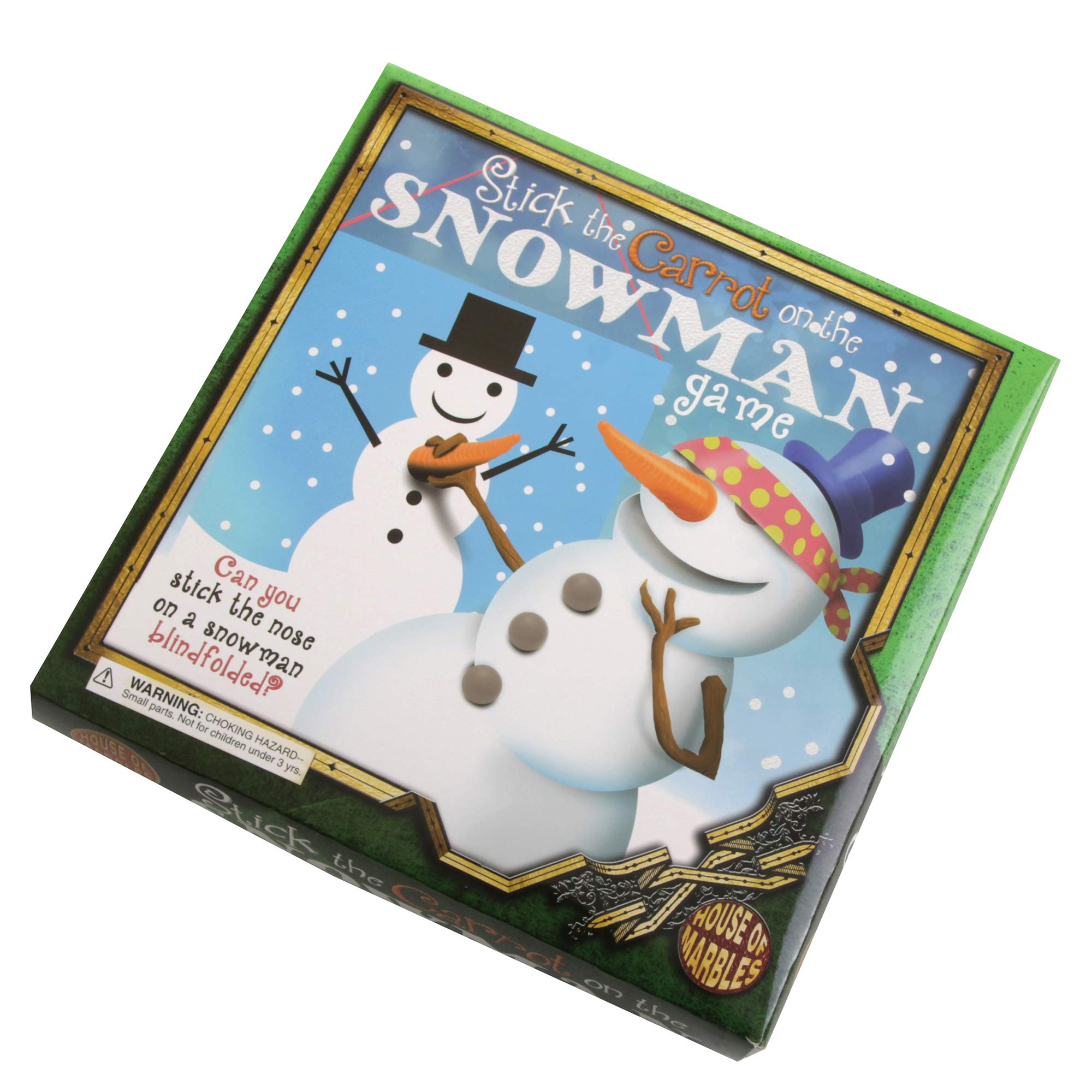 House of Marbles Holiday Game - Stick The Carrot On The Snowman Fun Family Christmas Party Activity for Kids & Adults