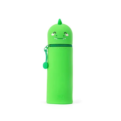 Legami Kawaii 2-in-1 Soft Silicone Pencil Case with Dinosaur Design - Cute School & Office Supplies for Students, Teachers & Stationery Lovers