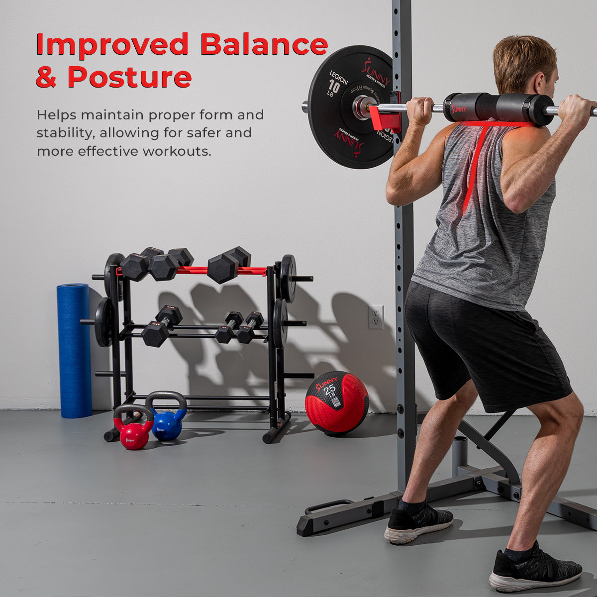 Premium Foam Barbell Pad for Weightlifting - Comfortable Shoulder & Neck Support for Squats, Bench Press, Home Gym Workouts - Ideal for CrossFit, Powerlifting & Strength Training