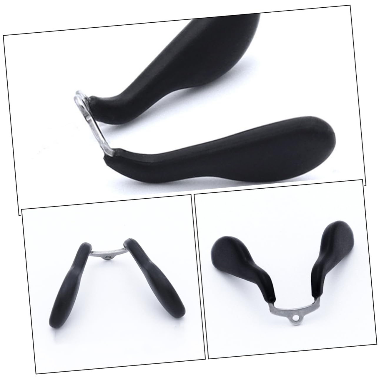 Minkissy 4-Pack Glasses Nose Pad Holders - Soft Flexible Replacement Nose Pads for Eyeglasses Frames - Comfortable Anti-Slip Nose Covers for Reading, Computer, and Driving Glasses Accessories
