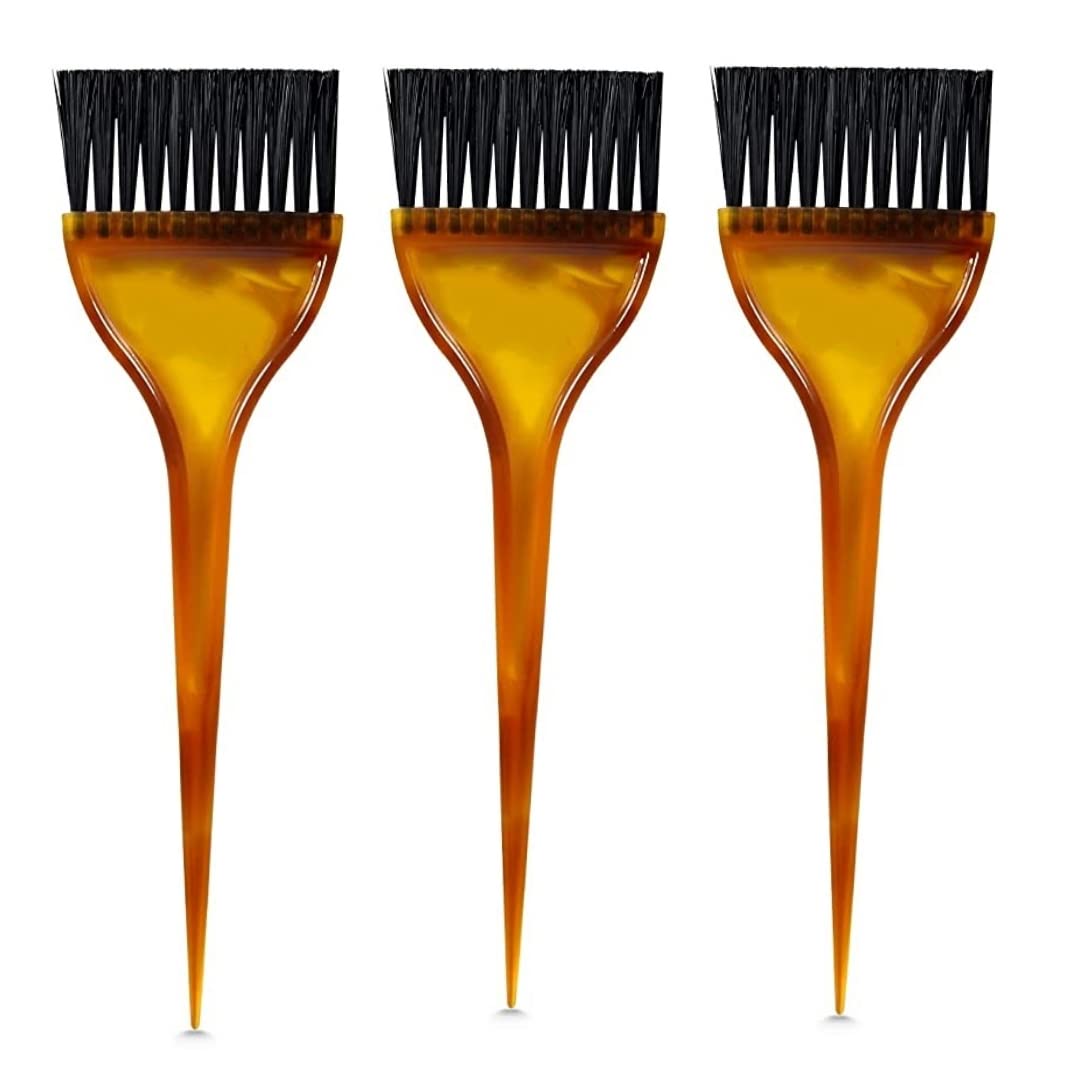 Professional Maple Dye Brush, Mehandi Brush, Bleach Brush & Hair Comb Combo Pack (3-Piece Set) – Perfect for Salon, Home Hair Coloring & Henna Tattoo Application