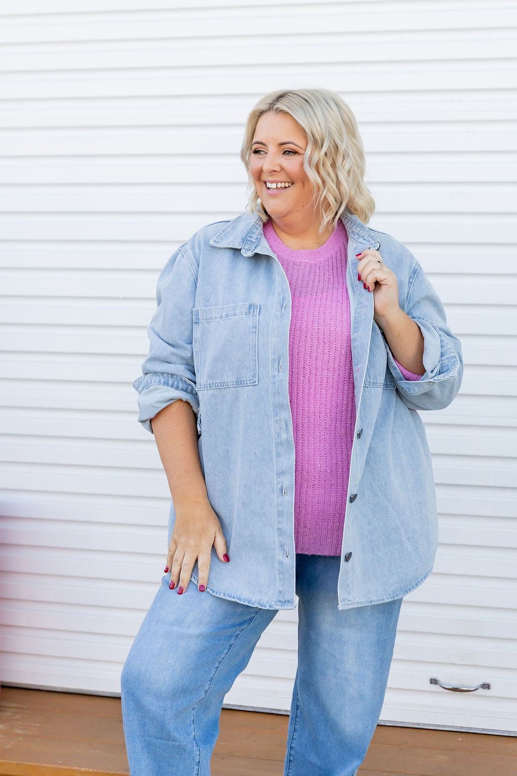Regina Knit in Sherbet Sparkle - Women's Fashion Knitwear for Casual & Party Wear | Soft & Glittery Sweater for Date Nights & Holiday Outfits