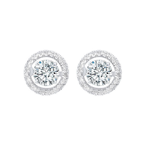 14K White Gold Diamond Earrings (1/3 CTW) - Elegant Stud Earrings for Women, Perfect for Weddings, Parties & Everyday Wear