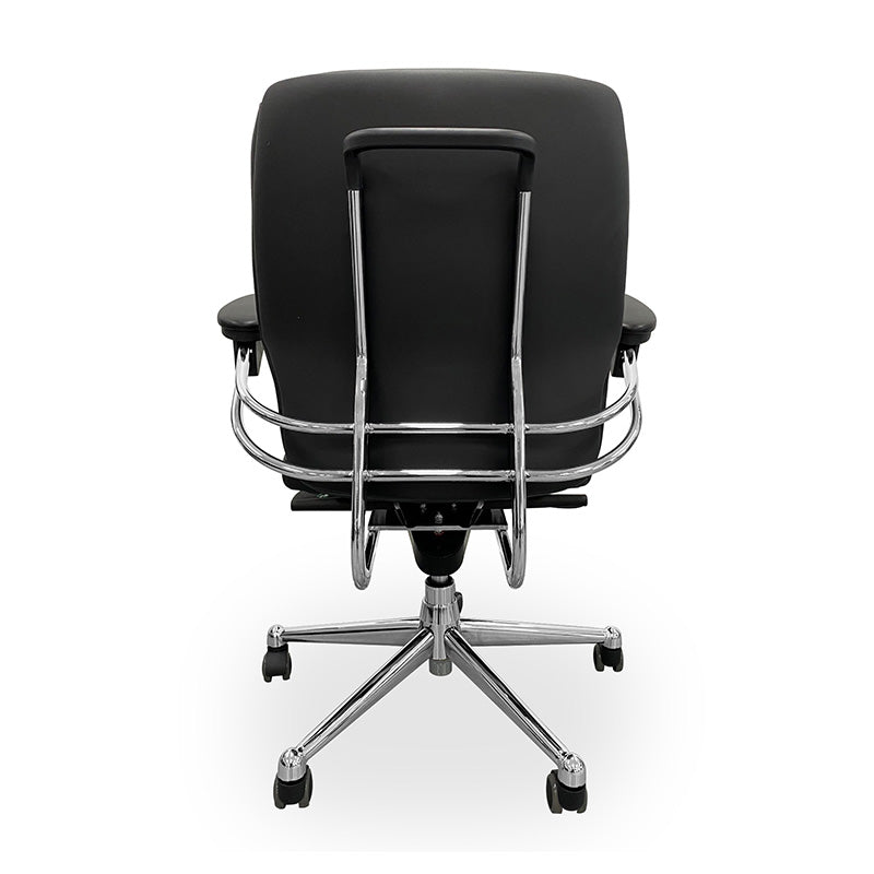 Premium Black Executive Office Chair - Ergonomic High Back Leather Chair for Home & Office Workspace, Conference Room, Gaming Desk - Adjustable Lumbar Support & Swivel Base