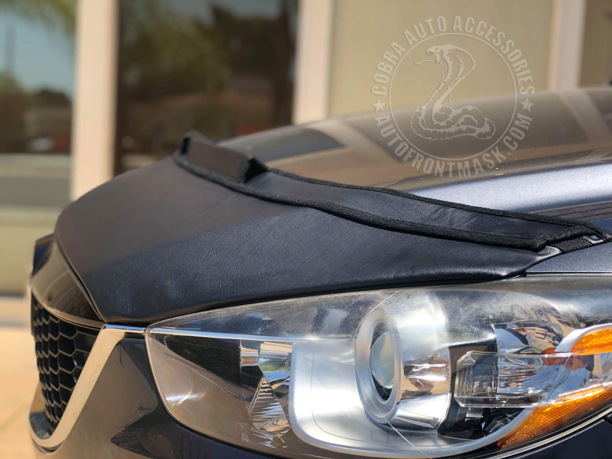 Car Hood Bra Cover for Mazda CX5 2013-2016 - Protective Mask for Front Bumper & Grille - Perfect for Road Trips, Off-Roading & Car Shows