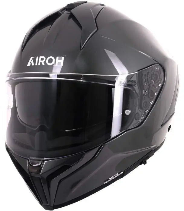 Airoh Matryx Color Gloss Anthracite Motorcycle Helmet - Lightweight DOT Certified Full Face Helmet for Street Bike & Racing - Perfect for Urban Commuting & Track Days