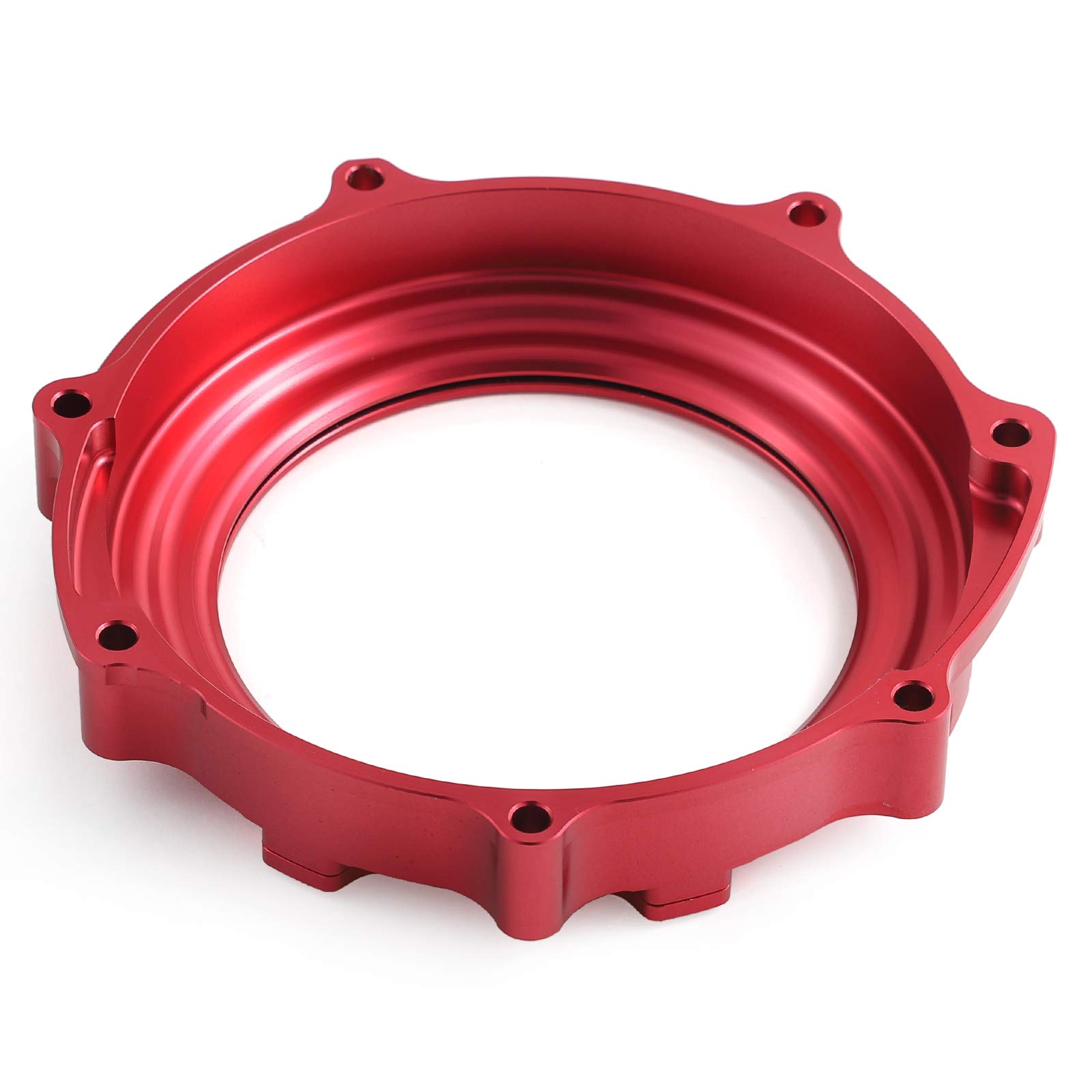 Yamaha YFZ450 YFZ450R 2006-2022 Clutch Cover with Clear Window - 5TG-15415-00-00, 5TG-15415-10-00 Replacement Crankcase Cover - Durable Red ATV Engine Protection for Off-Road Racing & Trail Riding