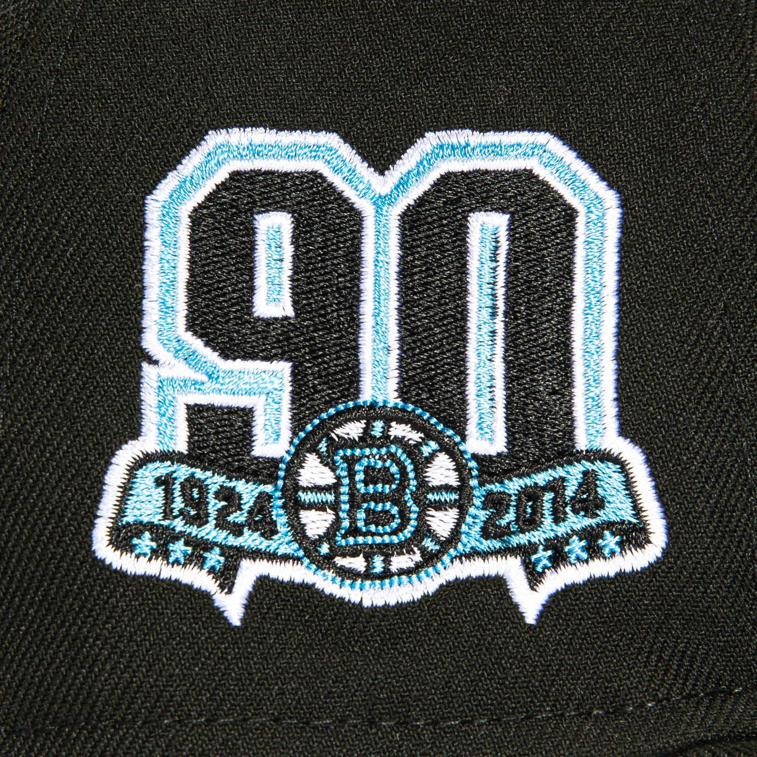 New Era 59Fifty Boston Bruins 90th Anniversary Patch Snapback Hat - Black & Light Blue NHL Hockey Cap for Men & Women - Perfect for Games, Fan Gear & Streetwear Fashion