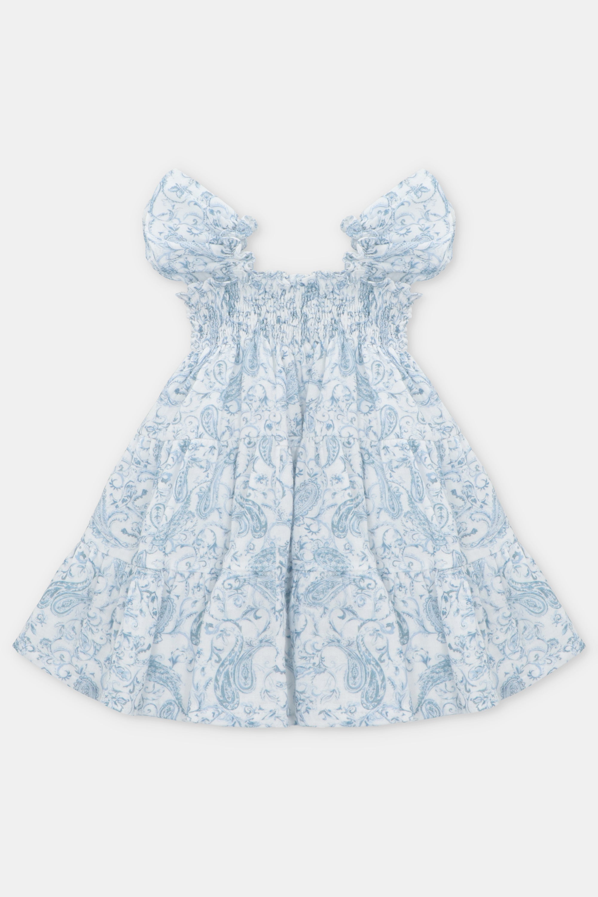 Winifred Blue Paisley Dress for Women | Floral Print Summer Maxi Dress | Perfect for Beach Vacations, Weddings & Date Nights