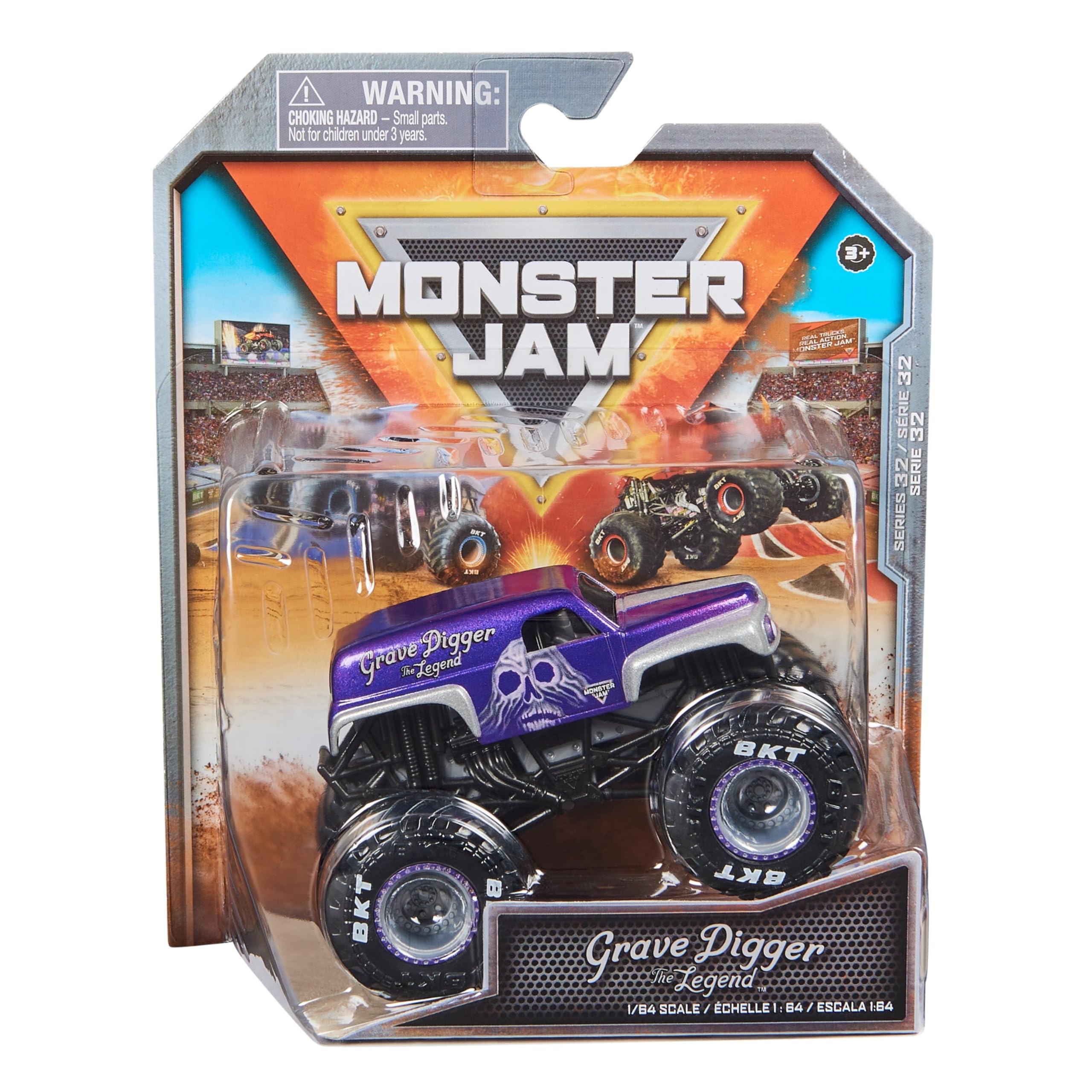 Monster Jam 2023 1:64 Scale Diecast Truck - Grave Digger The Legend Collectible Toy Car for Kids & Adults | Alternate Dimensions Series by Spin Master | Perfect for Display, Play & Racing Scenes