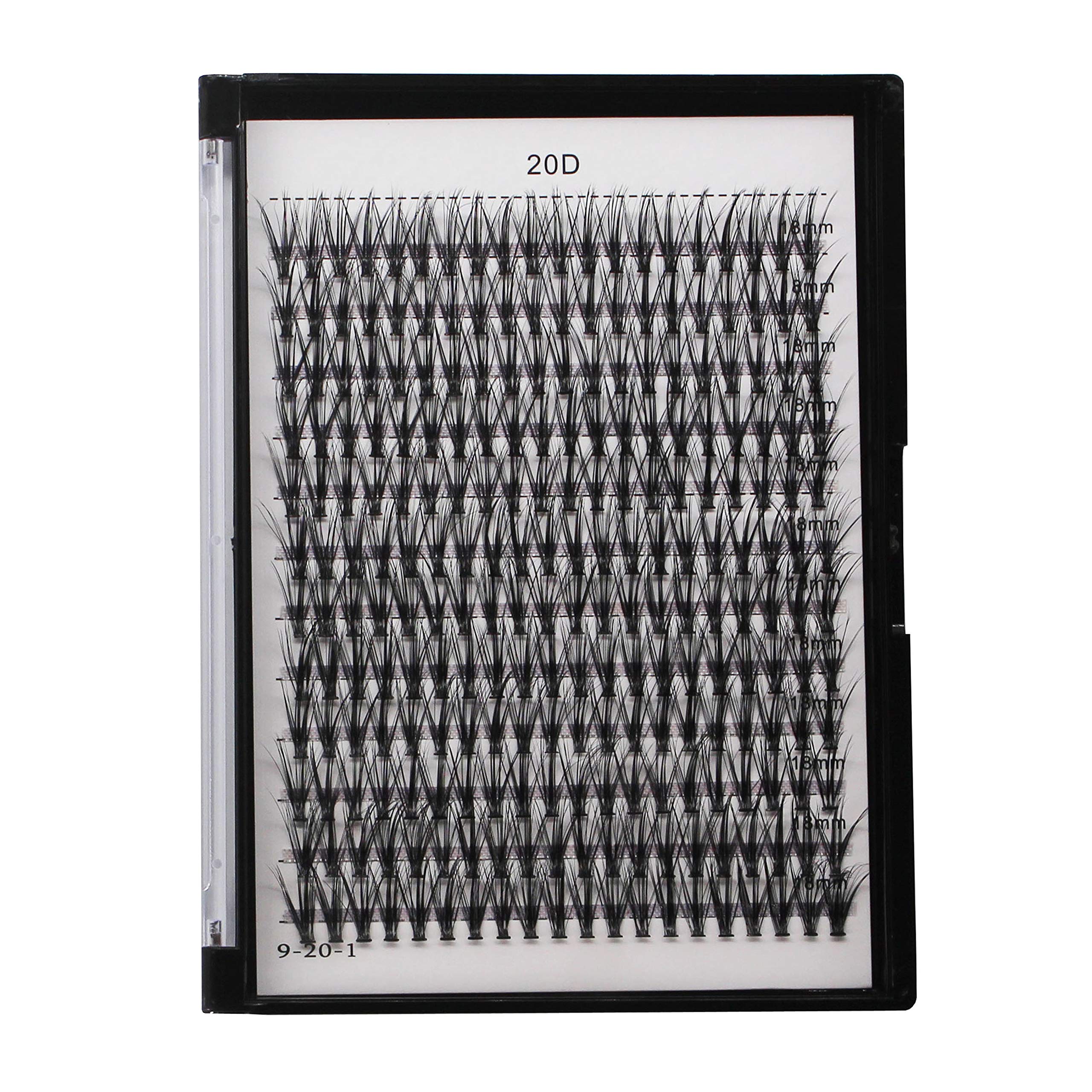 Premium Black Cluster Lashes 240pcs - 20D/40D DIY Eyelash Extension Kit with D Curl Long Individual Lashes, Faux Mink Mixed Tray (8-22mm) - Perfect for Professional Salon Use, Bridal Makeup & Daily Glam Looks