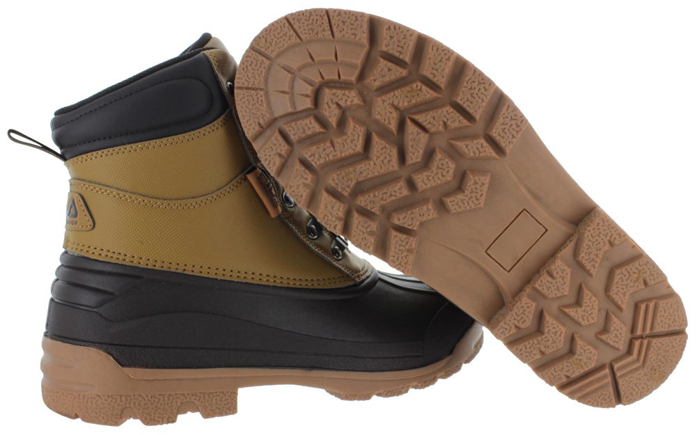 Fila Weathertech Men's Hiking Duck Boots - Waterproof Winter Boots for Outdoor Trekking & Snow - Size 8.5 Brown - Ideal for Hiking, Camping & Cold Weather Adventures