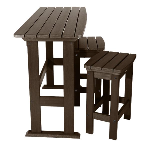 Lehigh 3-Piece Counter Height Balcony Set - Outdoor Patio Furniture for Small Spaces, Bistro Dining, and Apartment Living