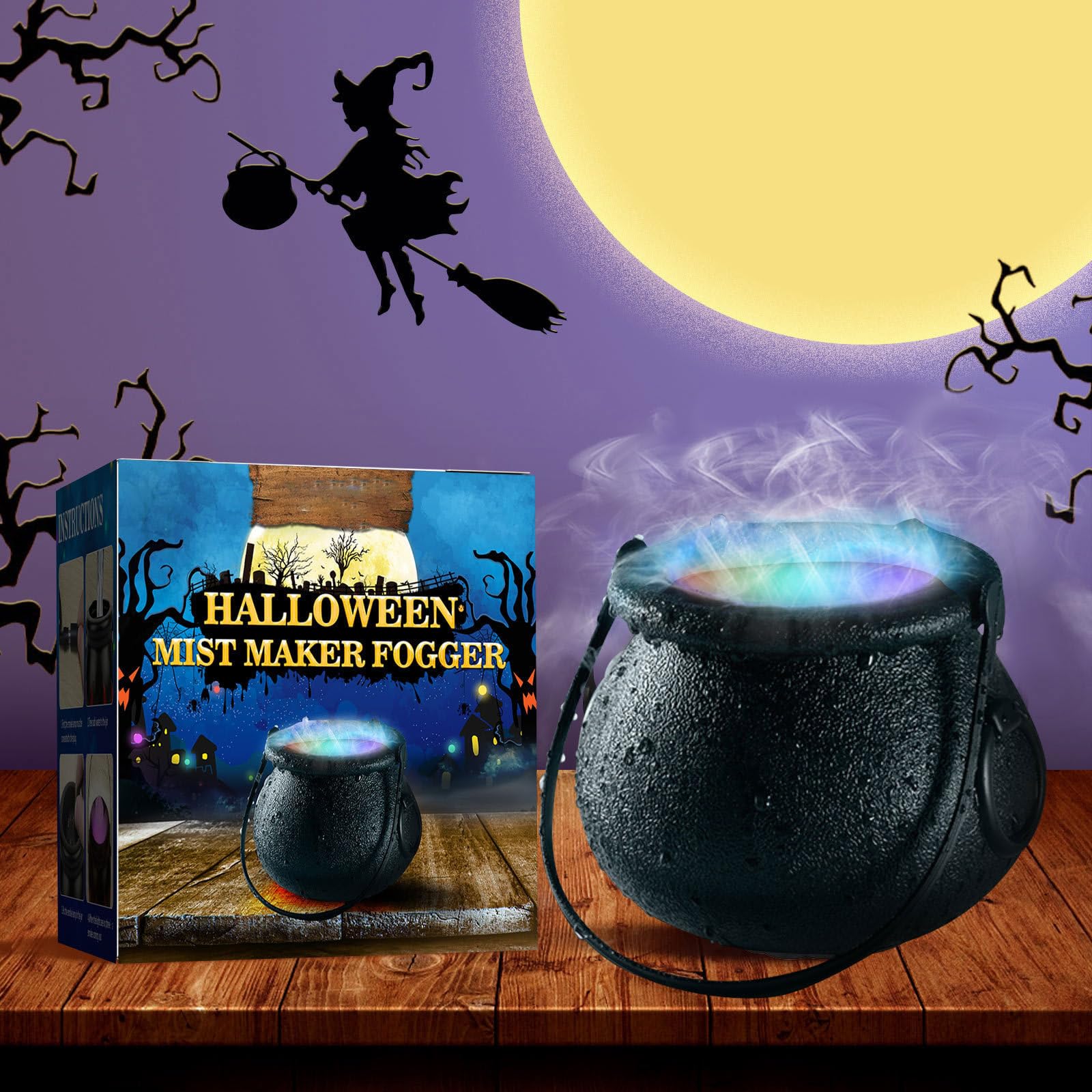 Mini Halloween Fog Machine with 8