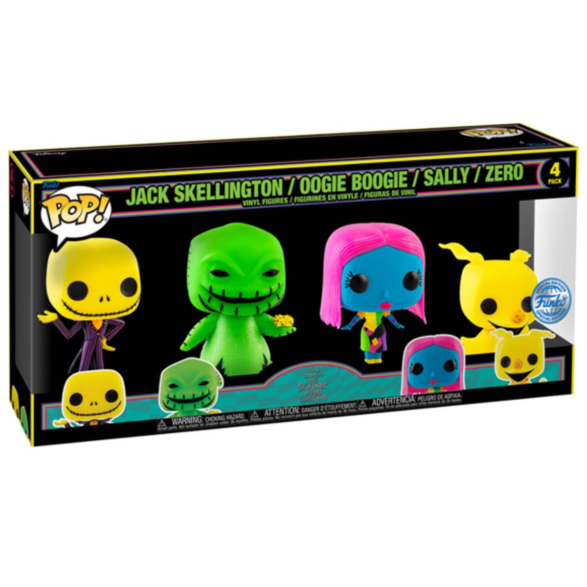 Disney Nightmare Before Christmas POP! Vinyl Figures 4-Pack – 9cm Collectible Movie Figurines – Perfect for Display, Gifts & Halloween Decorations