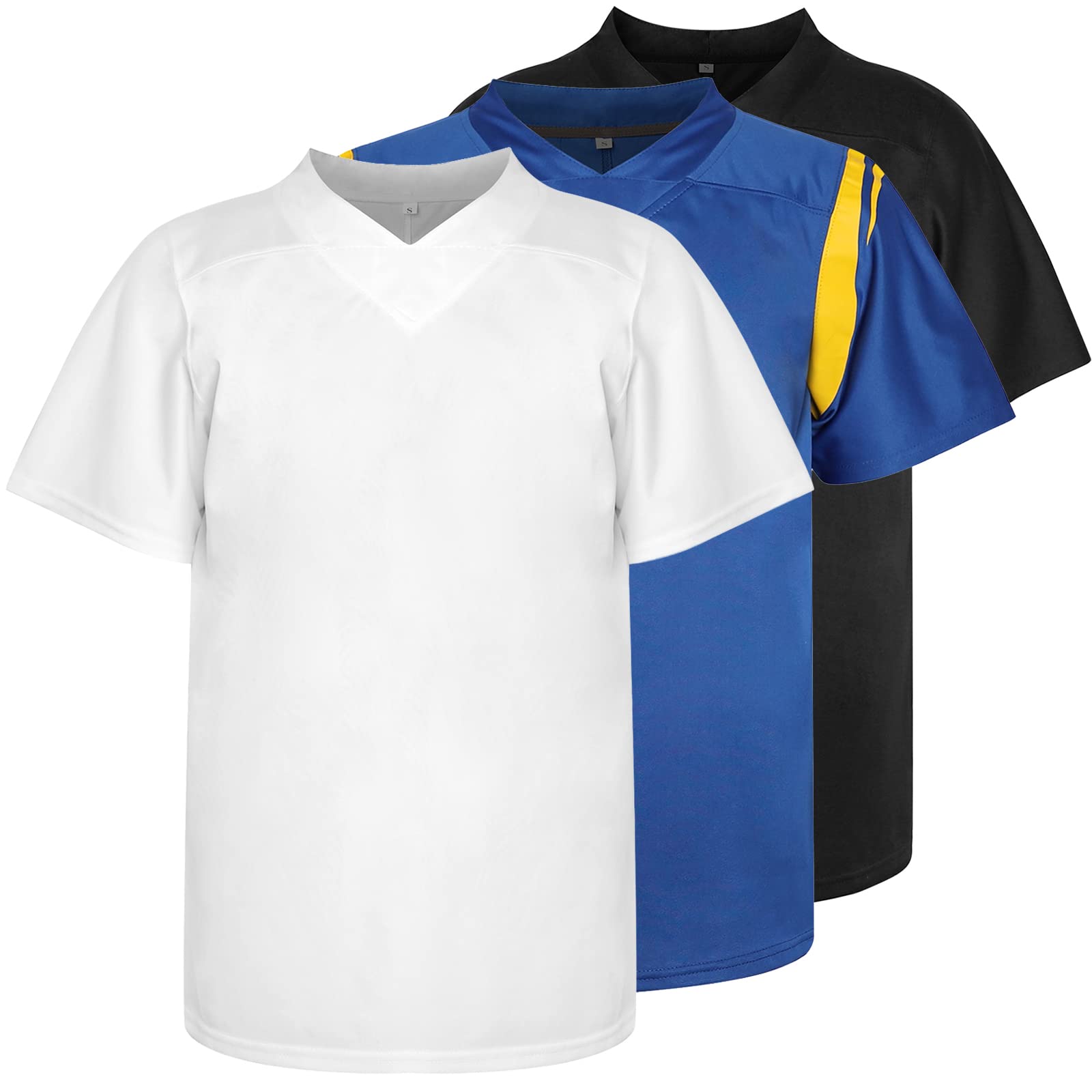 NJKA Sports Blank Football Jersey - Hip Hop Short Sleeve Sports Uniform for Men & Women - Perfect for Football Games, Parties, and Streetwear Fashion