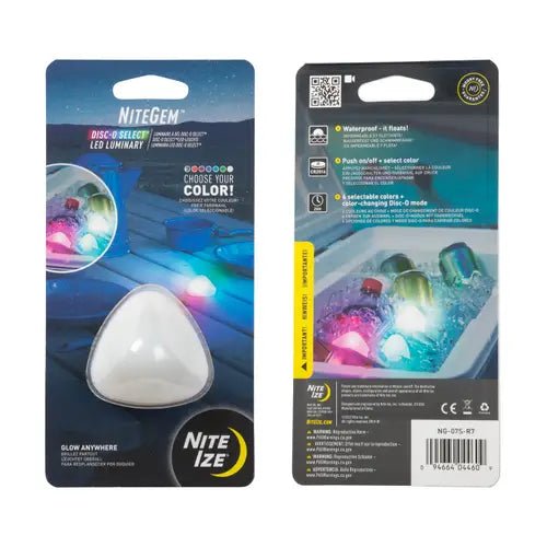 Nite Ize NITEGEM™ LED LUMINARY DISC O SELECT™ - Rechargeable Multi-Color LED Light Disc for Camping, Hiking & Outdoor Adventures - Perfect for Tents, Backpacks & Nighttime Safety