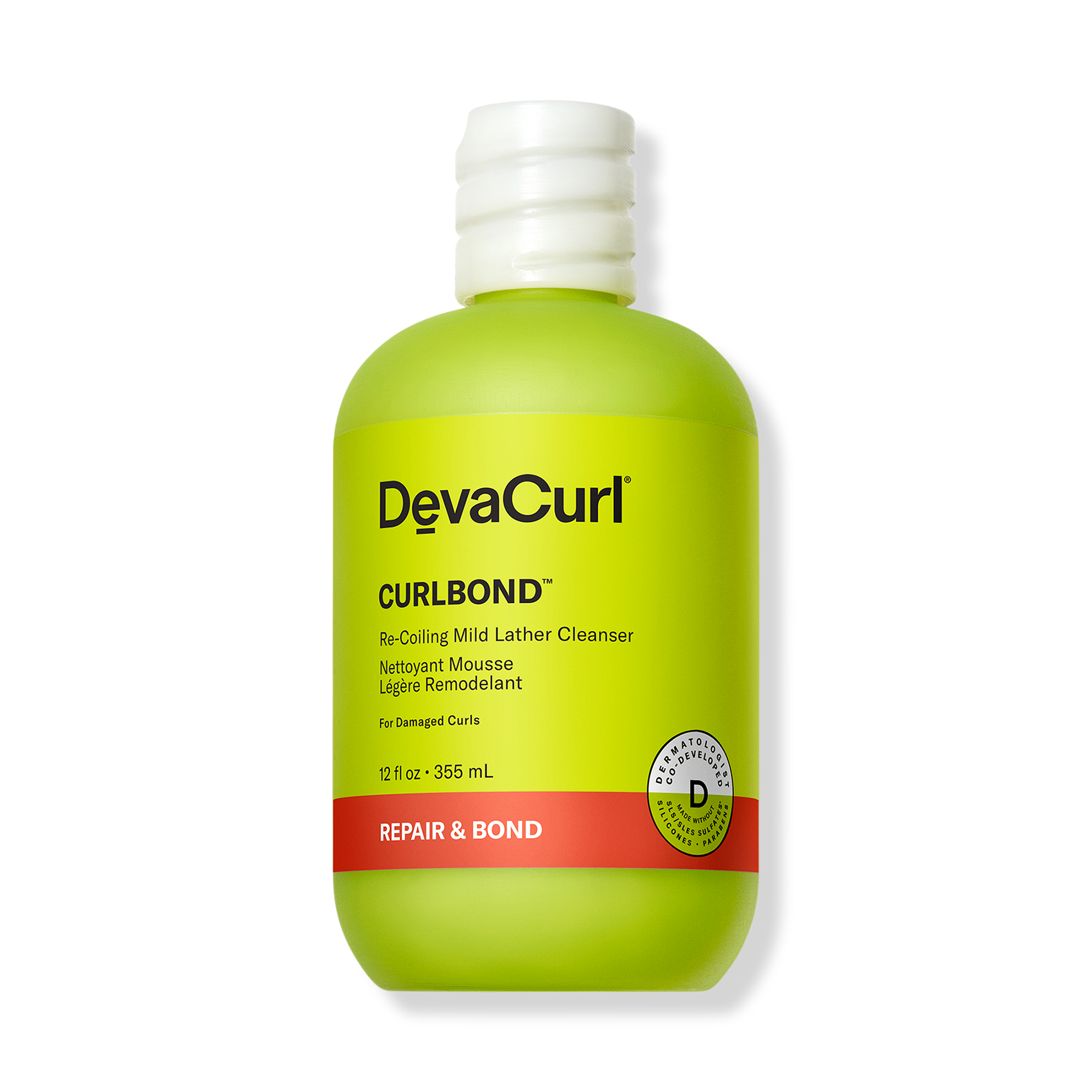 DevaCurl CurlBond Re-Coiling Mild Lather Cleanser for Curly Hair - Sulfate-Free Shampoo for Defined Curls & Moisture | Perfect for Daily Wash & Curly Hair Care Routine