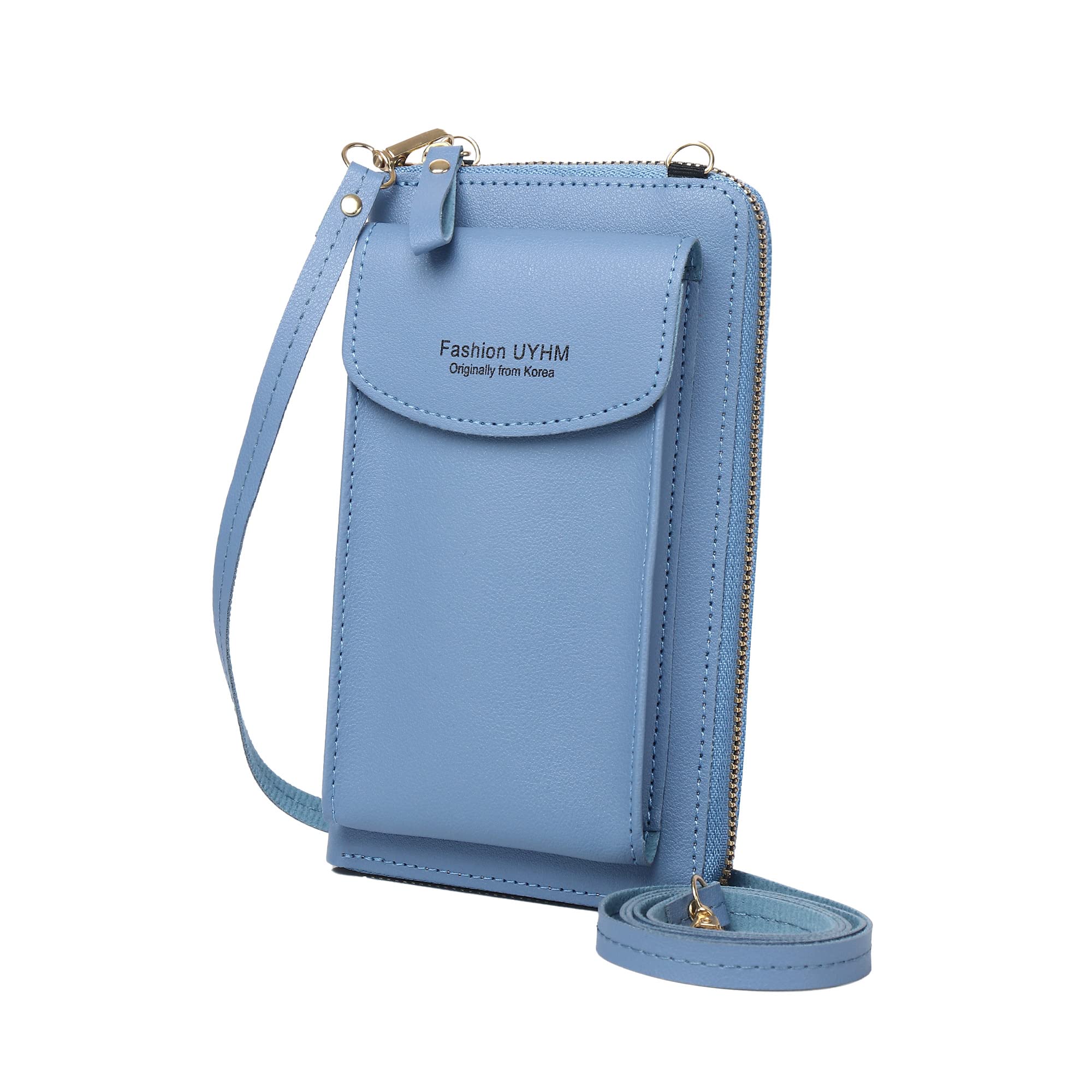 RFID Blocking Crossbody Phone Purse for Women - Blue, Perfect for Travel & Shopping