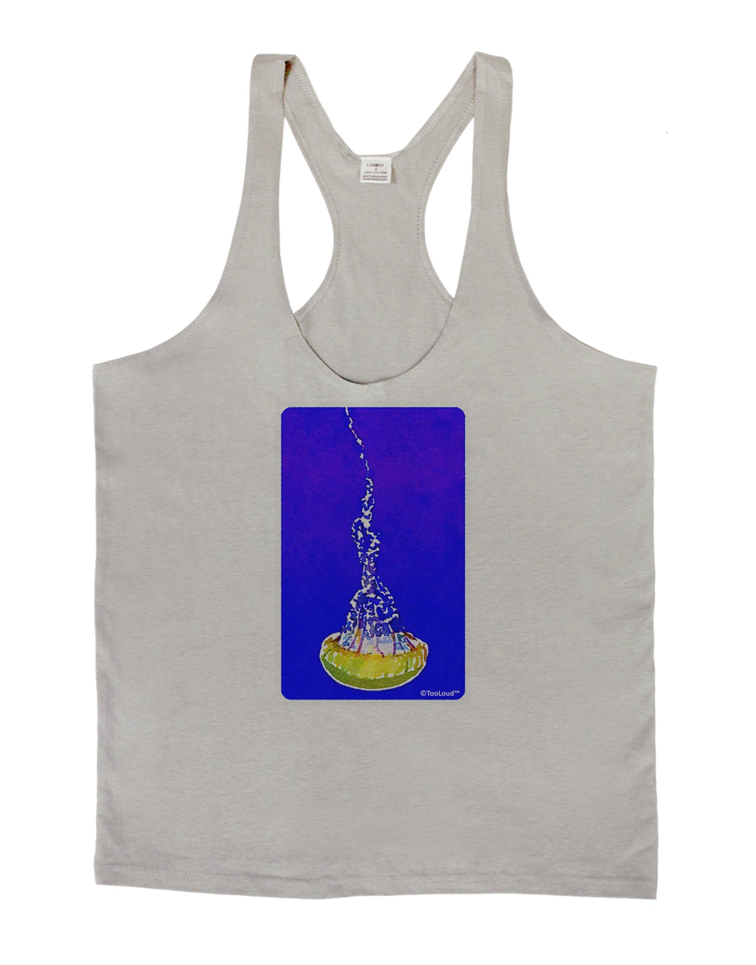 TooLoud Solo Jellyfish Watercolor Men's Muscle Tank Top - Breathable Stringer for Gym, Beach & Summer Outfits
