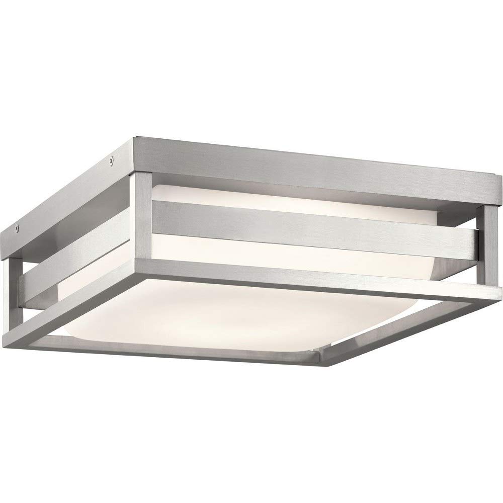 Kichler 24W Outdoor Ceiling LED Light Fixture - Waterproof, Dimmable, Energy Efficient for Patio, Porch, and Garage - Perfect for Backyard, Deck, and Entryway Lighting