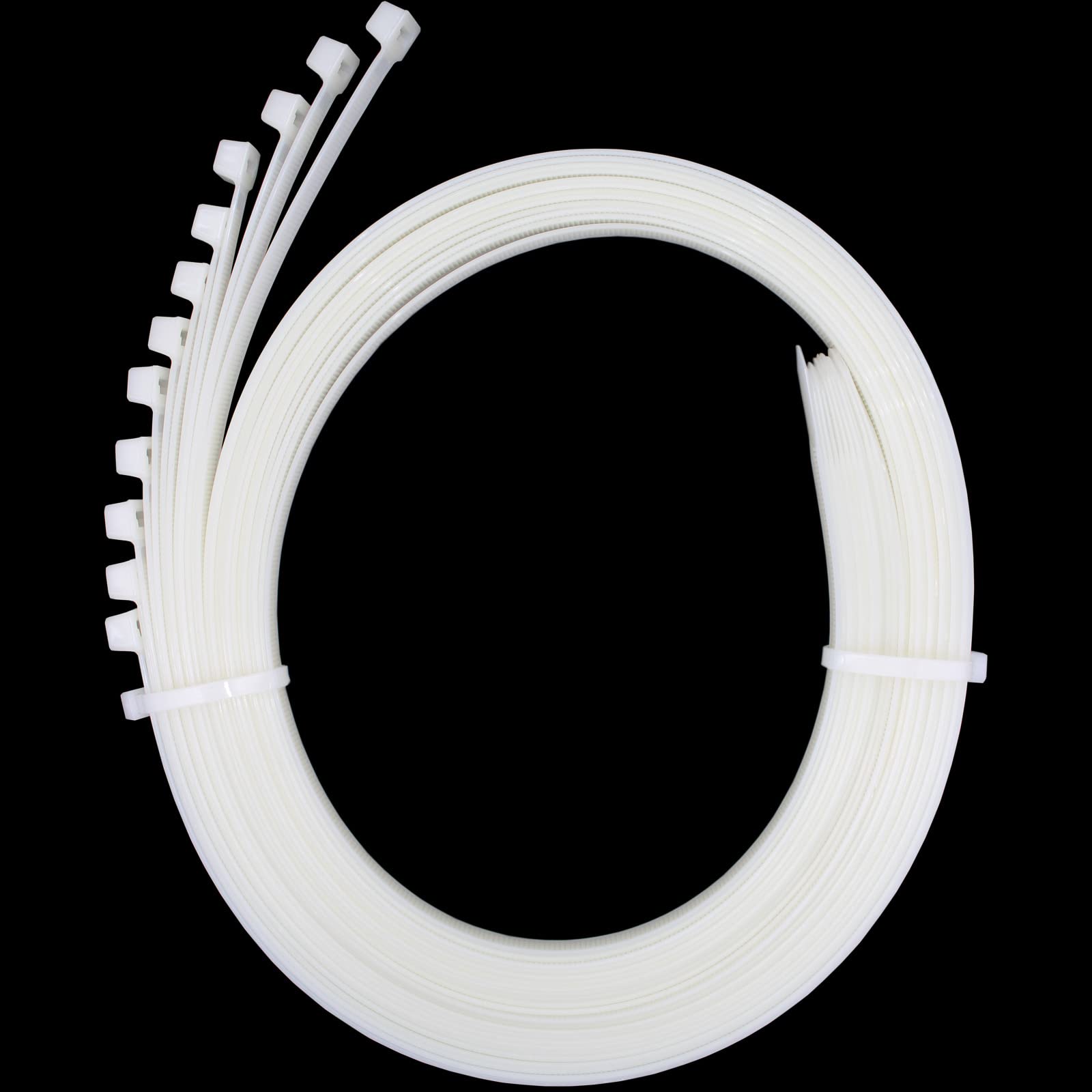 Extra Long Heavy Duty Outdoor Zip Ties 48 Inch - Premium White Large Cable Ties with 175 lbs Tensile Strength (12 Pack) - Perfect for Organizing Wires, Securing Outdoor Equipment & DIY Projects