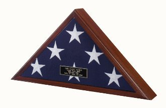 Premium American-Made Flag Display Case for Casket Flags - Handcrafted from Real Cherry Wood in USA | Perfect for Honoring Military Veterans & Memorial Displays