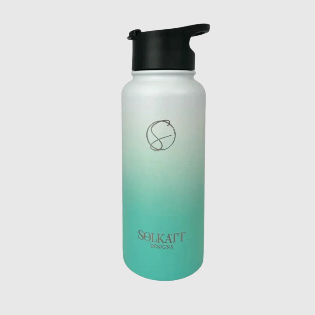 Ocean Aqua Insulated Stainless Steel Water Bottle 32oz (950ml) - Keeps Drinks Cold for 24 Hours & Hot for 12 Hours - Perfect for Hiking, Gym, Office & Outdoor Activities
