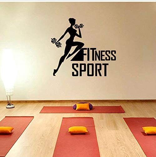 Women's Fitness & Bodybuilding Gym Wall Decal - 55X51Cm PVC Motivational Health Poster for Home & Gym Workout Inspiration