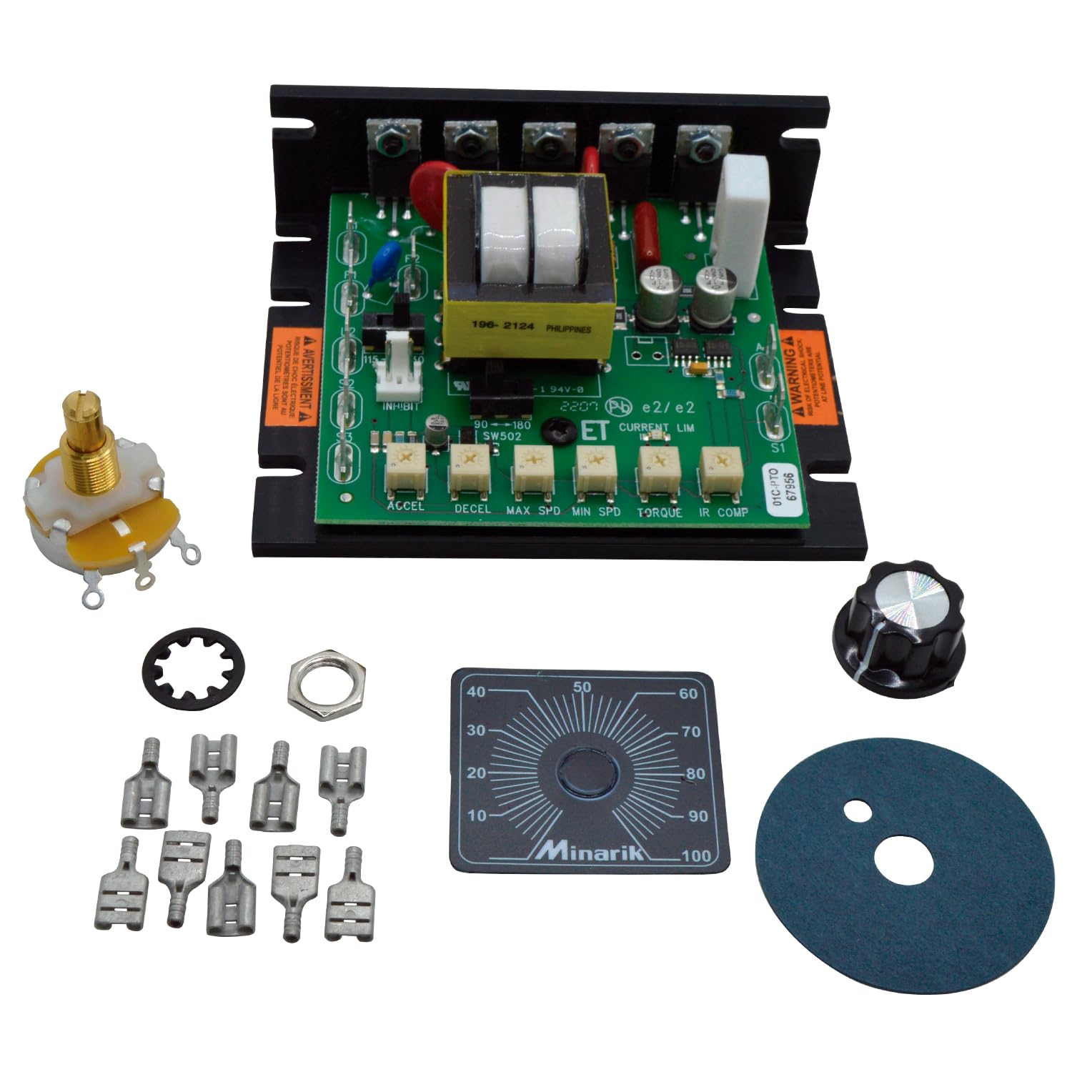 LGC400-10 - American Control Electronics 10 Amp AC-DC 1Q SCR Motor Speed Controller, 2 HP, 115/230V Single Phase, Chassis Mount - Perfect for Industrial Machinery, HVAC Systems, and Conveyor Belt Applications
