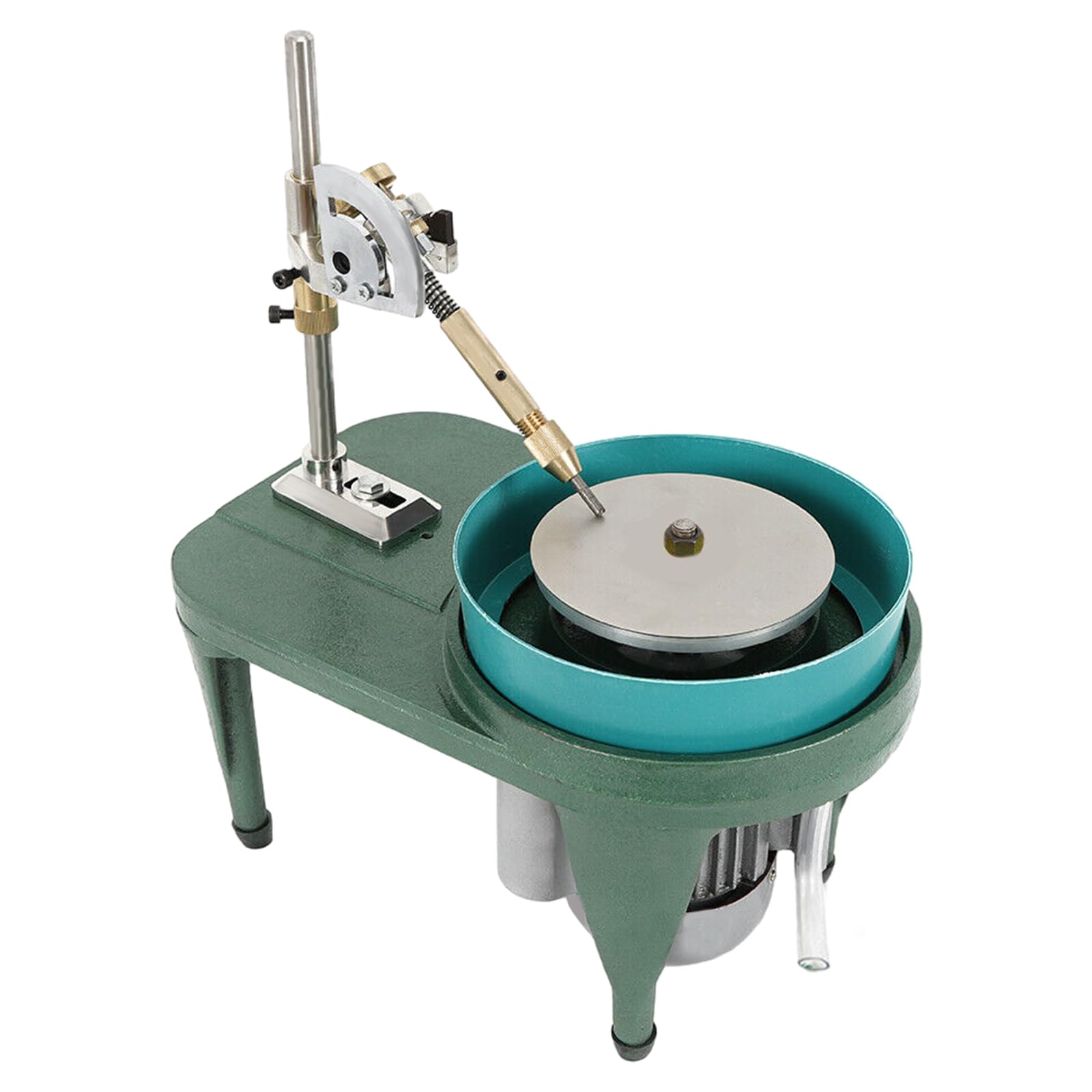 Professional 180W Gem Faceting Machine - 110V Jade Grinding & Polishing Tool for Jewelry Making, Rocks & Bench Work with 6-Inch Polishing Disc (2800 RPM) - Perfect for Lapidary, Gem Cutting & DIY Jewelry Crafting