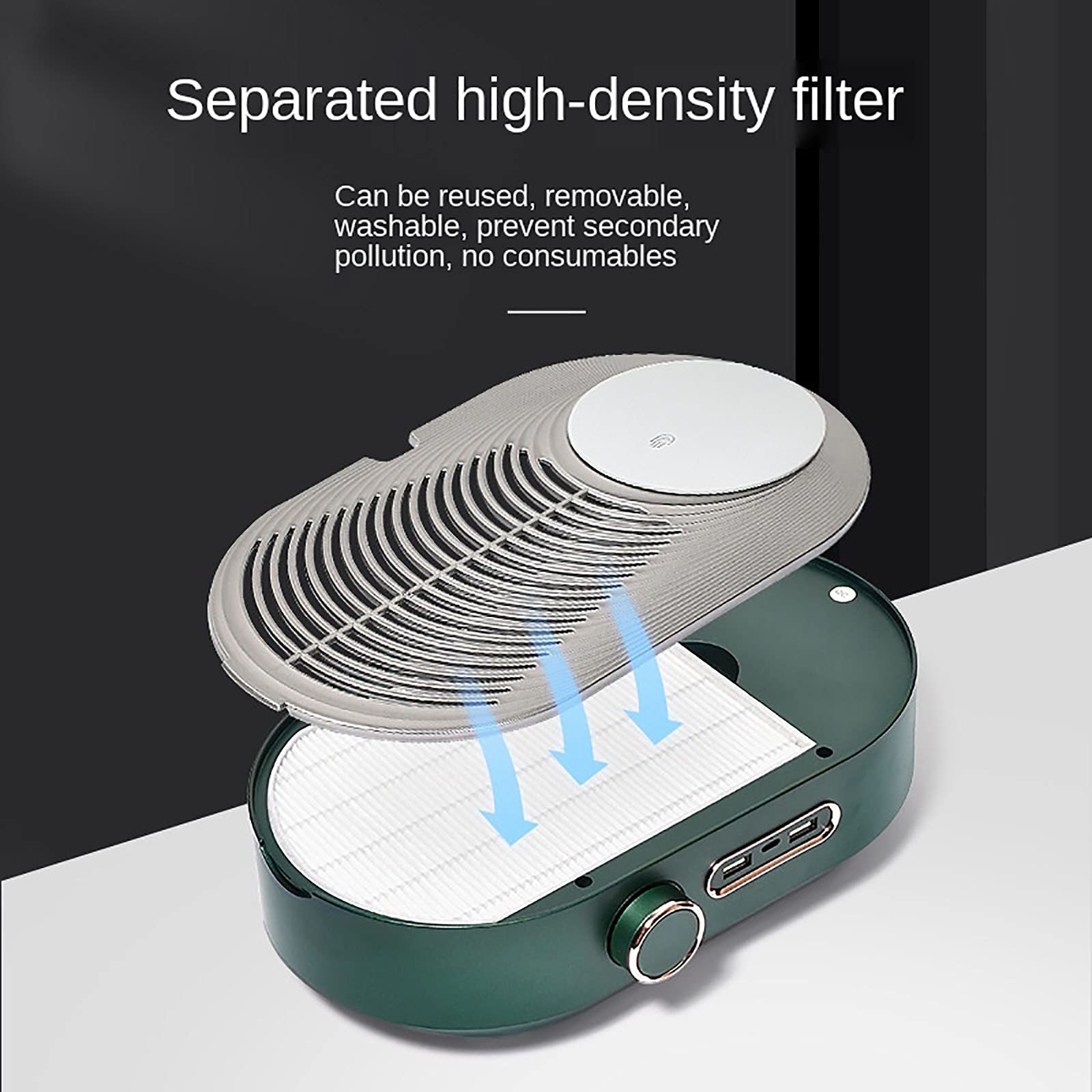 Professional Nail Dust Collector with LED Light - Salon Vacuum Cleaner for Acrylic Nails, Manicure & Pedicure Dust Removal | Perfect for Nail Salons, Home Grooming & Professional Nail Technicians