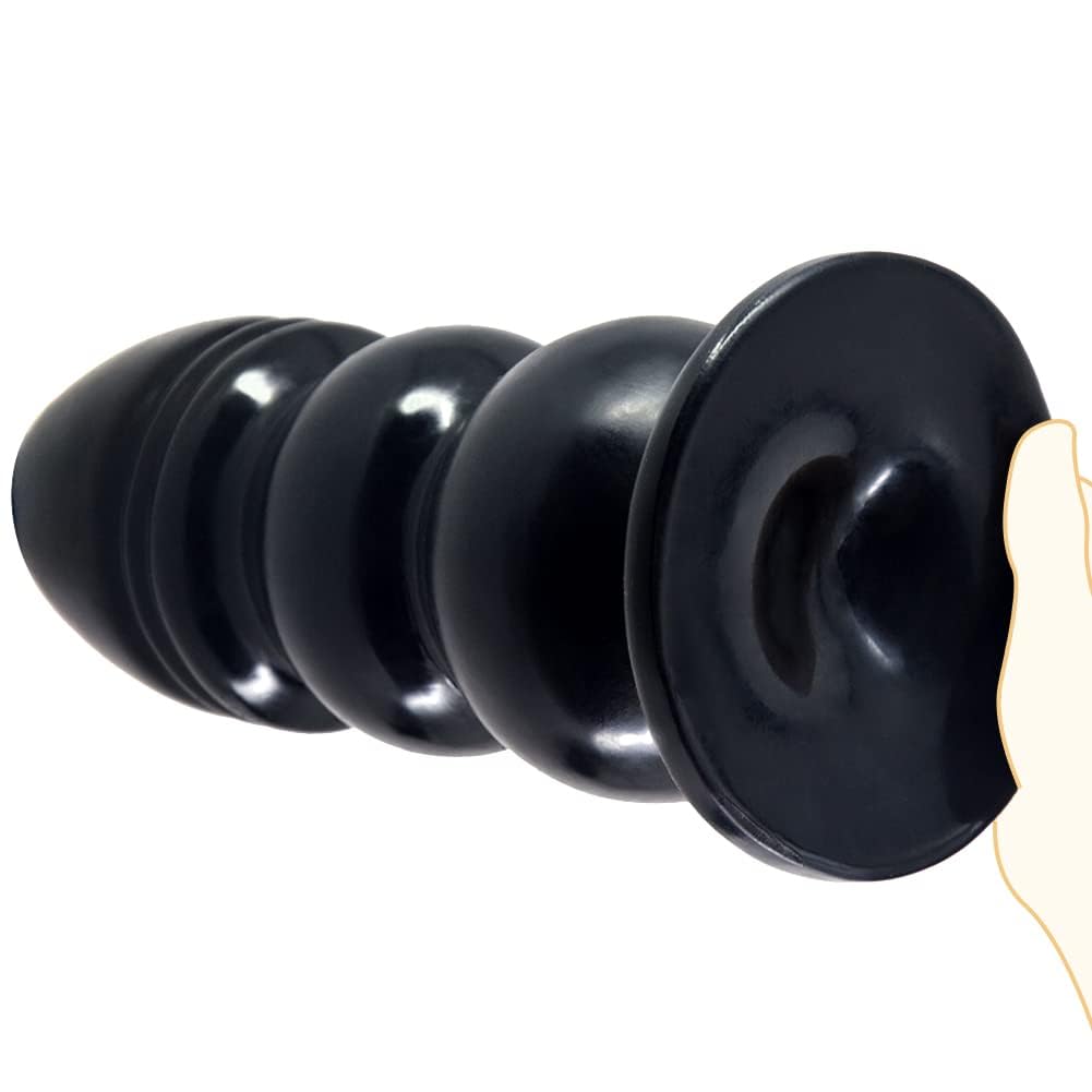 Extra Large FST Oversized Anal Dildo with Strong Suction Cup - Black Butt Plug Sex Toy for Women & Men - Perfect for Solo Play, Couples Exploration and BDSM Scenes