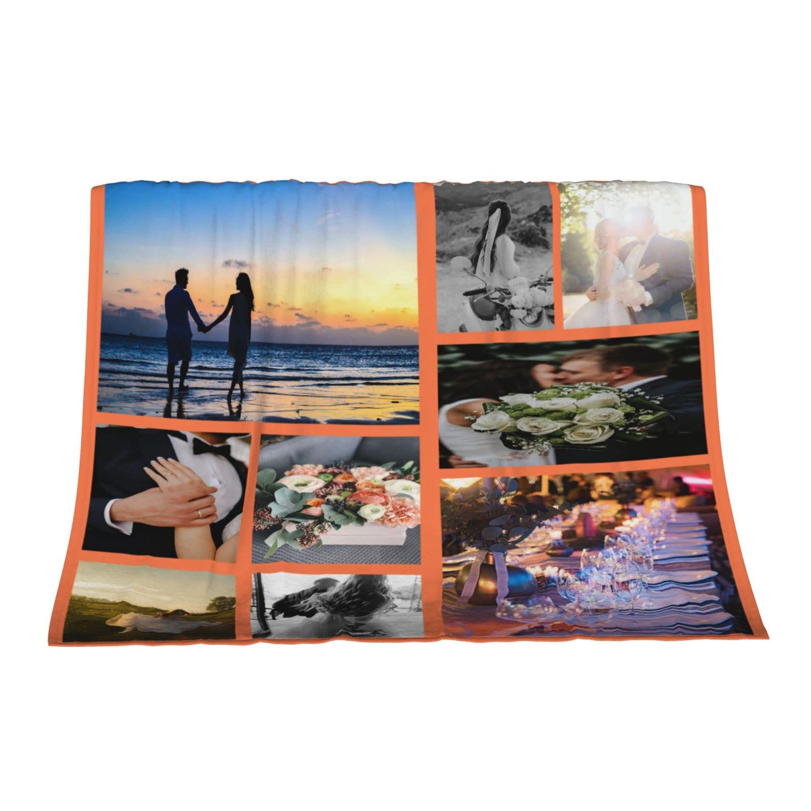 **Custom Photo Blankets & Throws - Personalized with Your Own Pictures - Unique Wedding Gifts for Couples - Perfect for Anniversaries, Home Decor & Cozy Nights**