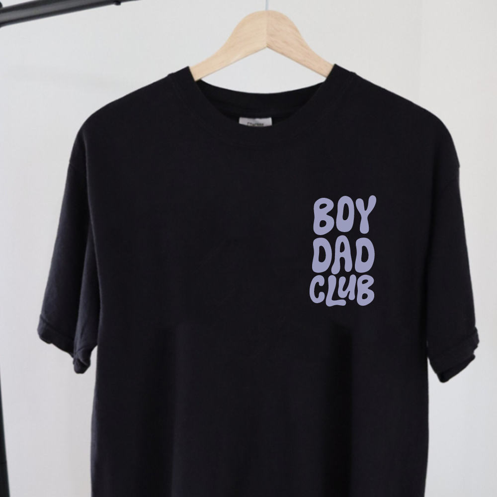 Boy Dad Club Pocket Logo T-Shirt - Comfortable Cotton Tee for Proud Fathers | Perfect for Casual Wear, Family Outings & Father-Son Bonding