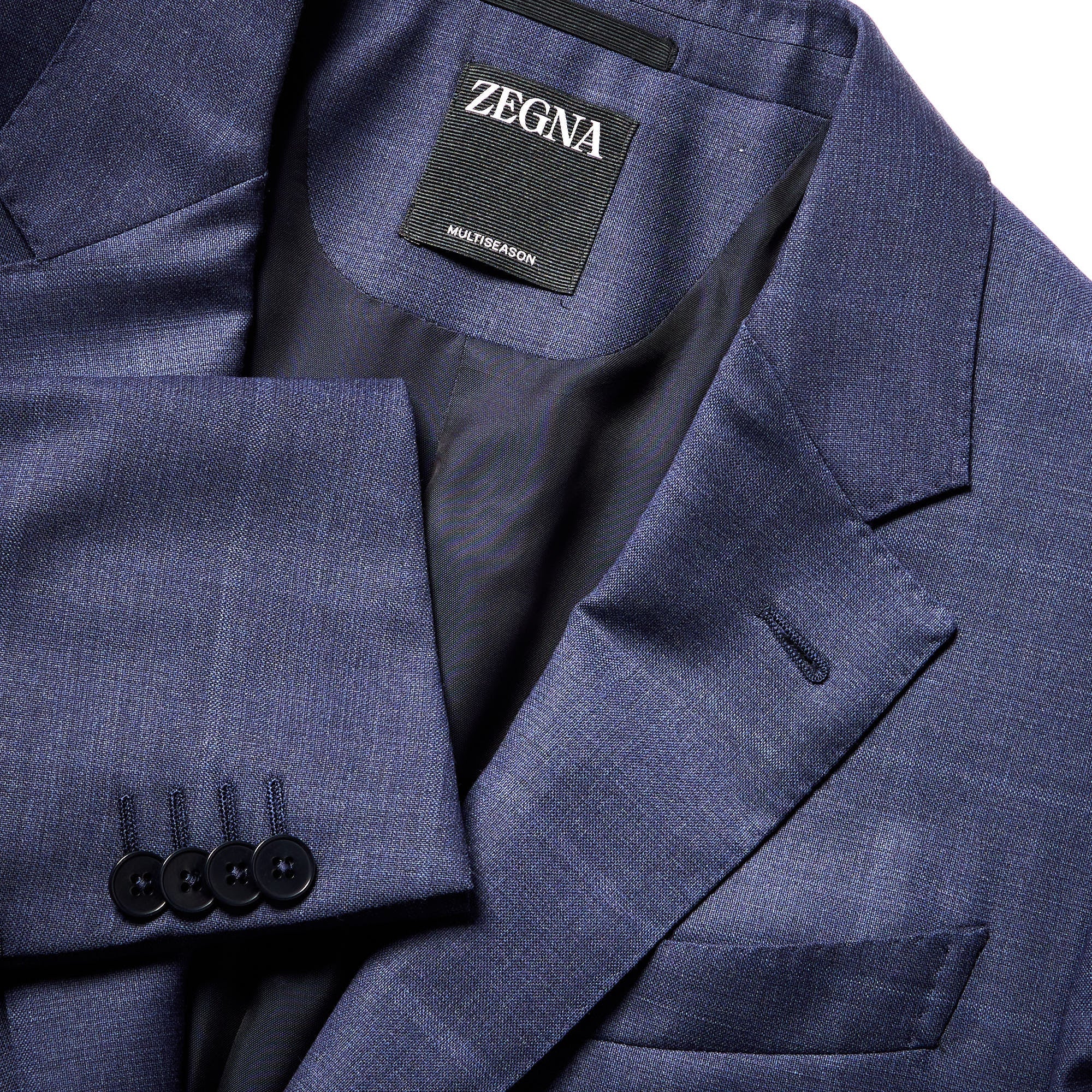 ZEGNA Premium Multi-Season Wool Suit for Men - Navy Blue | Business Formal & Wedding Attire | Office Wear & Special Occasions