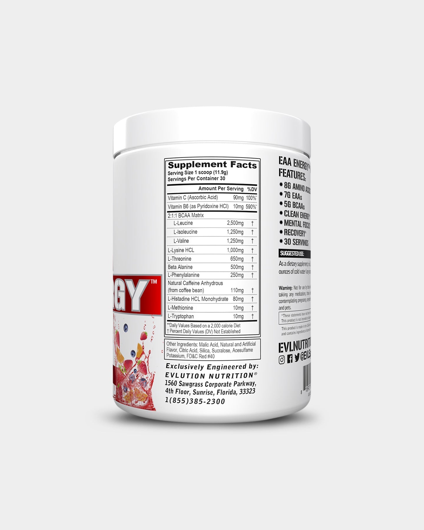 EVLUTION NUTRITION EAA Energy - Essential Amino Acid Supplement for Workout Recovery & Muscle Growth | Pre-Workout & Post-Workout Drink for Athletes & Fitness Enthusiasts